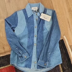 ba&sh Light Blue Denim Shirt